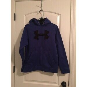 Under Armour Men's Activewear Sweatshirt Hoodie Loose Fit Size S Blue & Black